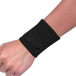 Svettarmband med ficka - Svart