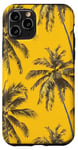 Coque pour iPhone 11 Pro Jaune Vintage Motif Palmier Tropical Paradise Decor