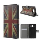 Mobergmicrosoft Lumia 950 Läder Fodral - Vintage UK Flagga