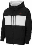 Nike Air Mens Full Zip Hoodie - Black White - Large - RRP £69.90