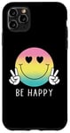 Coque pour iPhone 11 Pro Max Chemise Be Happy Heart Eyes Smile Face Peace Happy Face Love