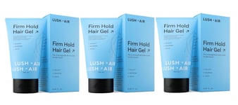 3 x LUSH AIR FIRM HOLD HAIR STYLING GEL STRONG HOLD SOFT TOUCH 150ml EXP 11/24