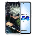 Cokitec Tempered Glass Reinforced Case for Samsung Galaxy A54 5G Naruto Manga Kakashi