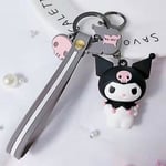 Kawaii Sanrio Nyckelring Kuromi My Melody Lanyard Nyckelring Cartoon Mini Dockor Hängande Smycken Dekorationer Present (Kuromi)