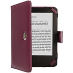 TECHGEAR Kindle PU Leather Folio Case Cover With Magnetic Clasp made for Amazon Kindle eReaders 12th - 4th Generation (2024-2011) & Kindle Paperwhite with 6 inch Screen (PURPLE, Kindle eReader)