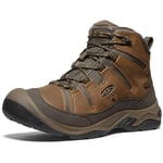 KEEN Men's Circadia Mid Waterproof Wide Hiking Boots, Bison/Brindle, 8 UK