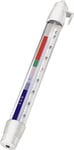 Thermomètre Analogique Pour Réfrigérateur, Freezer Ou Congélateur (À Suspendre Au Réfrigérateur, Congélateur, Cave À Vin, Minibar, Minimum -40 Degrés, Maximum 30 Degrés, Format Stylo) Blanc, -40°C/+3