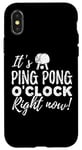 Coque pour iPhone X/XS C'est l'heure du ping-pong ! Funny Table Tennis