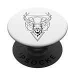 Chasseur d'animaux sauvages avec bois PopSockets PopGrip Interchangeable