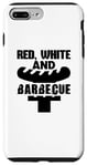 Coque pour iPhone 7 Plus/8 Plus Rouge Blanc et Barbecue - Amusant BBQ Lover