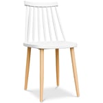 Chaise de salle à manger en bois - Design scandinave - Joy Blanc