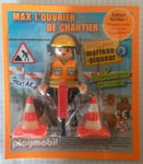 FIGURINE NEUF SOUS BLISTER PLAYMOBIL MAX L'OUVRIER DE CHANTIER MARTEAU PIQUEUR