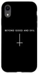 Coque pour iPhone XR Beyond Good and Evil Croix inversée – Satan minimaliste