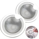 2PCS Filtre à Évier en Acier Inoxydable Filtre Evier Cuisine Filtre de Vidange inox Crépine d'Évier Grille Evier Cuisine pour Evier de Cuisine, Salle