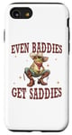 Coque pour iPhone SE (2020) / 7 / 8 Funny Cowboy Frog Even Baddies Get Saddies Citation Yee Haw Des