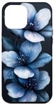 iPhone 12 Pro Max Blue Leaf Flower Case