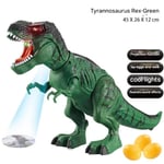 Elektronisk gående dinosaurie T-Rex, lägger ägg, rytande ljud, realistisk Tyrannosaurus, leksak för pojkar barn i åldrarna 3+[HK] green