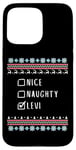 Coque pour iPhone 15 Pro Max Gentil Coquin Noël Levi Pull Moche