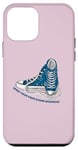 iPhone 12 mini Mind Your Own Dam Business Blue Sneakers Chucks and Pearls Case