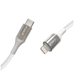 GREEN E - Cable Ecoconçu pour IPHONE 13 Lightning vers USB-C - 2 m - BLANC - Neuf