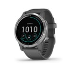 Garmin [ Renewed ] vívoactive 4, GPS Smartwatch with All-day Health Monitoring, Fitness Features, Music and up to 8 days battery life, Shadow Grey (Renewed)