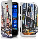 Coque Housse Etui À Rabat Latéral Et Porte-Carte Avec Motif Kj26b Pour Nokia Lumia 620 + Film De Protection