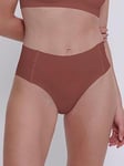 Sloggi ZERO Feel 2.0 High Waist Briefs - Burnt Henna Brown, Brown, Size Xs, Women