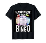 Happiness Is Playing BINGO Vintage Funny Bingo Present T-Shirt