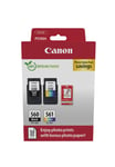 Canon PG-560/CL-561 Photo Value Pack - 2-pack - svart  farge (cyan  magenta  gul) - original - blank - blekkpatron/papirsett