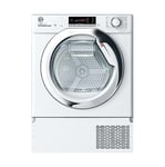 Hoover BATD H7A2TCE-80 7kg Integrated Heat Pump Tumble Dryer, A++ Rated, White & Chrome