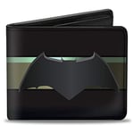 Buckle-Down - Portefeuille à Deux Volets en PU – Batman 2017 Icon/Stripe Noir/doré délavé pour Homme