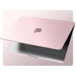 EooCoo Coque Compatible avec MacBook Air 13,6 Pouces Puce M3 M2 2024-2022: Retina 13,6", A3113 A2681 [Identique au Mac Nu] Réduction des Empreintes Digitales, Étui Rigide - Rose Mat