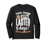 Hanukkah Phone At 10 Percent, Chanukah & Menorah Jewish Long Sleeve T-Shirt