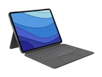 Logitech Combo Touch - Tangentbord Och Foliefodral - Med Pekdyna - Bakgrundsbelyst - Apple Smart Connector - Qwerty - Brittisk - Grafit - För Apple 11-Inch Ipad Pro (M4)