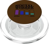 Funny Tired Social Worker Battery Life Of A Social Worker PopSockets PopGrip pour MagSafe