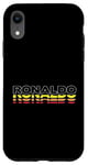 Coque pour iPhone XR Ronaldo Prénom amusant vintage coucher de soleil Ronaldo