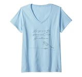 Womens His Eye is on the Sparrow V-Neck T-Shirt