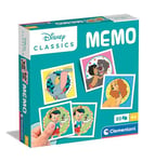 Clementoni Educational Game Memo Disney Classics 80 Tiles - Game For Children 4-6 Years, Flash Card Games, Learning Logical Thinking, 2 Players, Gift For Boy/Girl, Cartoon, Made In Italy, 18298