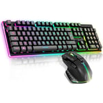 Clavier - Souris - Sans fil - Gaming - Rétroéclairage - LED - Spirit of Gamer - 