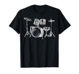 Drum Kit Drummers Gift Musical Instrument TShirt Music Rock T-Shirt