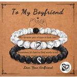 CERSLIMO Couple Bracelets Gifts for Boyfriend Gifts, Gifts for Boyfriend Bracelets, Birthday Gifts for Boyfriend Anniversary Valentines Day Christmas Gifts for Boyfriend Birthday Gift Ideas