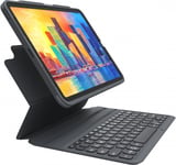 ZAGG Pro Keys - Clavier et étui - rétro-éclairé - sans fil - Bluetooth - AZERTY - Français - noir/gris clavier, noir/gris étui - pour Apple 10.9-inch iPad Air (4ème génération, 5ème génération)