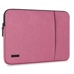 CAISON 15.6 inch Laptop Sleeve Ultrabook Silm Case Soft Lining Waterproof Shockproof Protective Bag for 15-16 inch MacBook Pro Air, 15.6" Lenovo HP ASUS Acer Chromebook Notebook Camputer,Pink