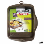 Oven Dish Pyrex Asimetria Rectangular Metal 30 x 24 cm [6 Units]