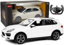 Auto Porsche Cayenne Rastar kaukosäätimellä 1:14, valkoinen