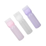 3pcs Root Comb Applicator Bottle Hair Dye Applicator Bottle With Graduated