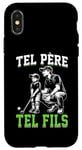 Coque pour iPhone X/XS Tel père tel fils accessoire golfeur golf humour