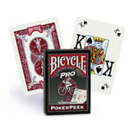 Bicycle Pro Poker Peek playing cards (Slumpad färg mellan röd och blå baksida)