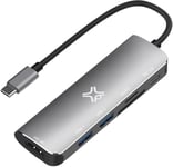 XtremeMac USB-C Hub med 6 porter