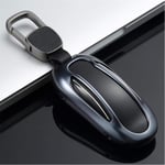 FLJKCT Car Key Case Cover with Belt Aluminum Alloy Key Shell Storage Bag Protector ，for Tesla Model S Model 3 Model X 1Pcs